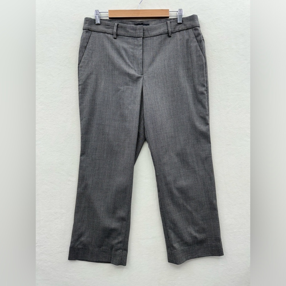 Talbots Womens 12P Newport Pants Brown Multicolor High Rise Wool Blend